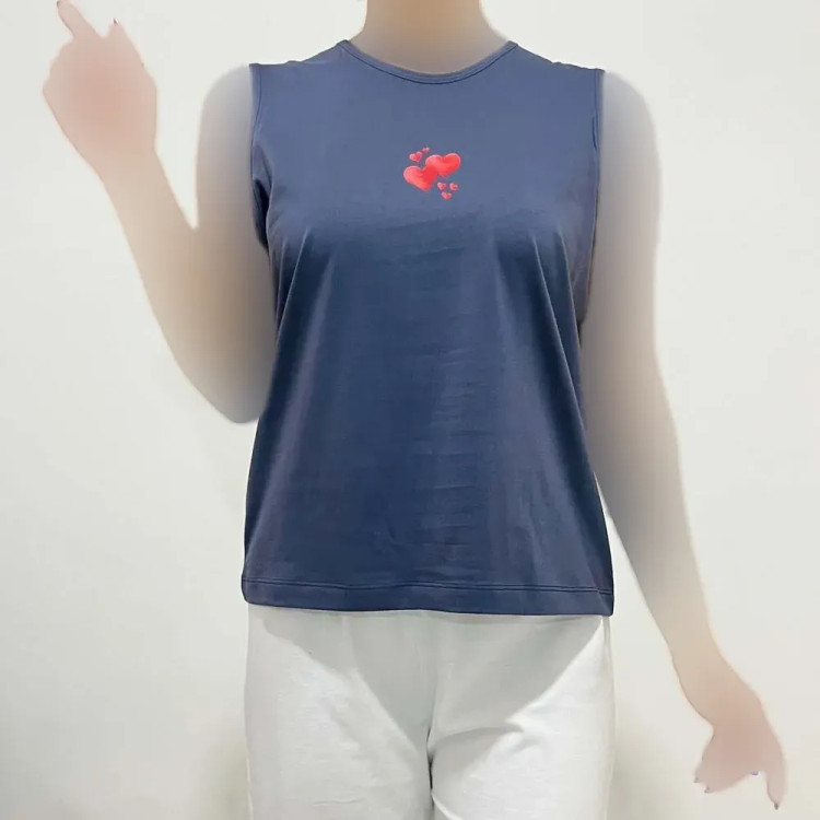 تاپ زنانه نخ پنبه چاپدار کد 1373