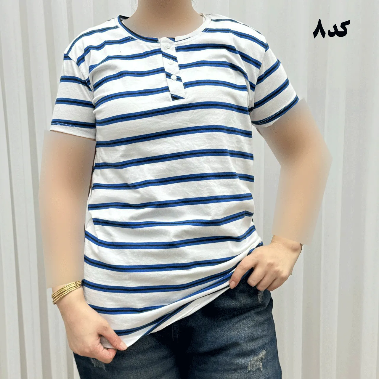 تیشرت H&M جلودکمه کد 1164
