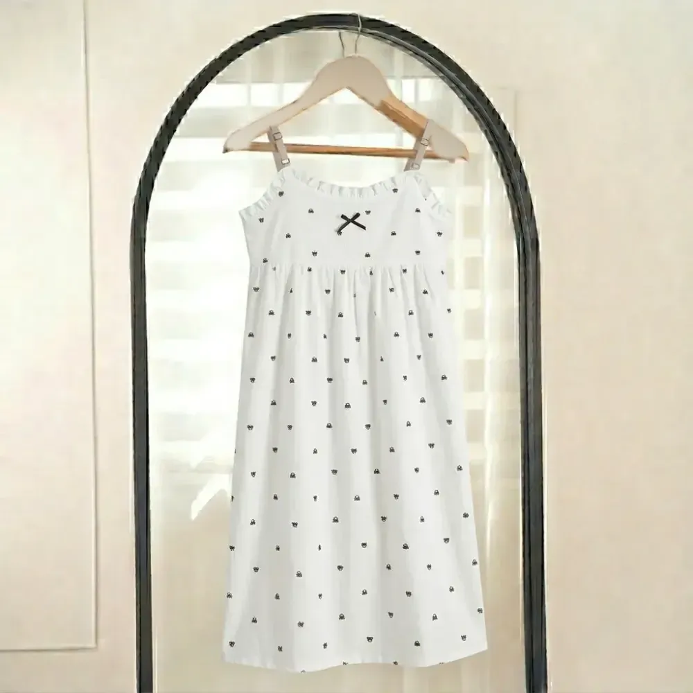 پیراهن راحتی زنانه و دخترانه بندی جنس پنبه موسلین فری سایز