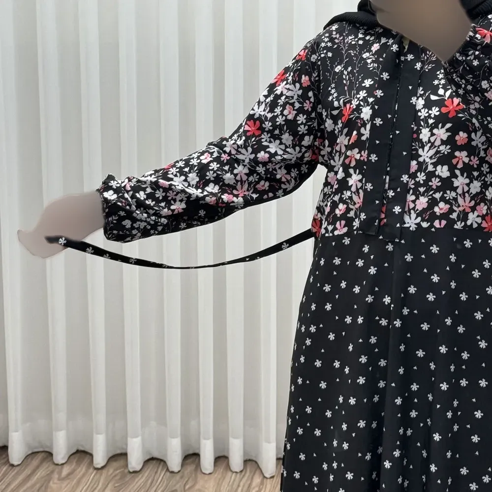 پیراهن ساحلی زنانه فلور بوگاتی دکمهدار فری سایز با کمربند
