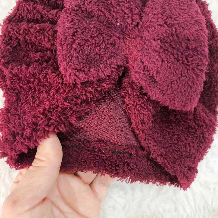 توربان یلدایی کلاه مجلسی تدی نوزادی بچگانه پاپیونی مناسب پاییز و زمستان پولیشی تک سایز