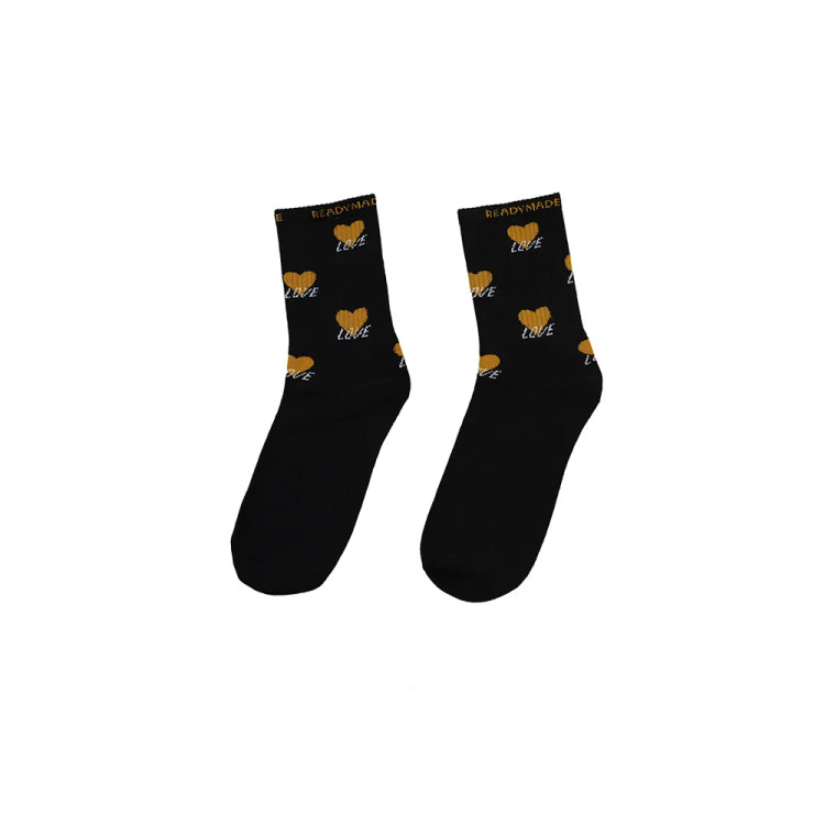 جوراب ساقدار زنانه طرح قلب و Love جنس نخ پنبه فری سایز