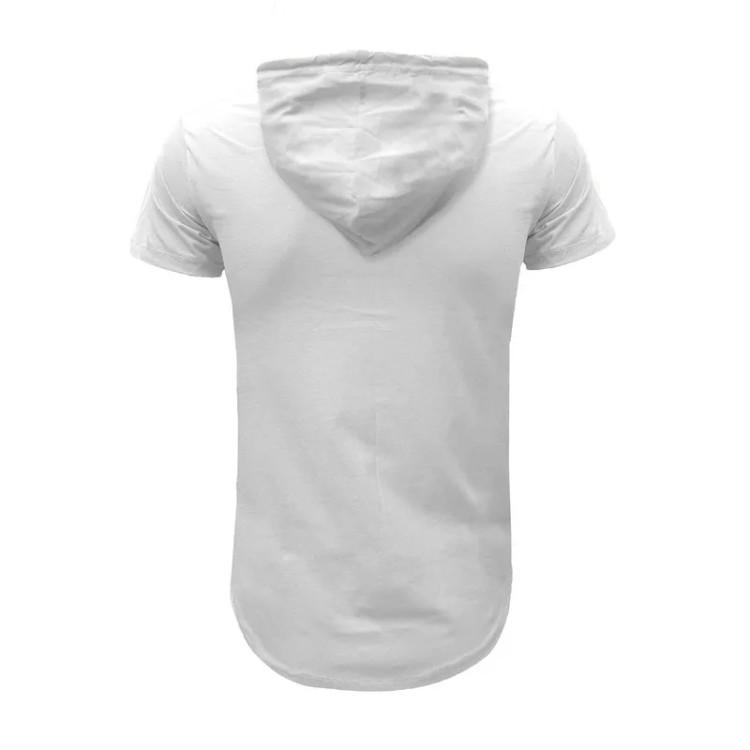 تیشرت کلاه دار مردانه طرح بنز مدل r 5869 مشکی قرمز سفید