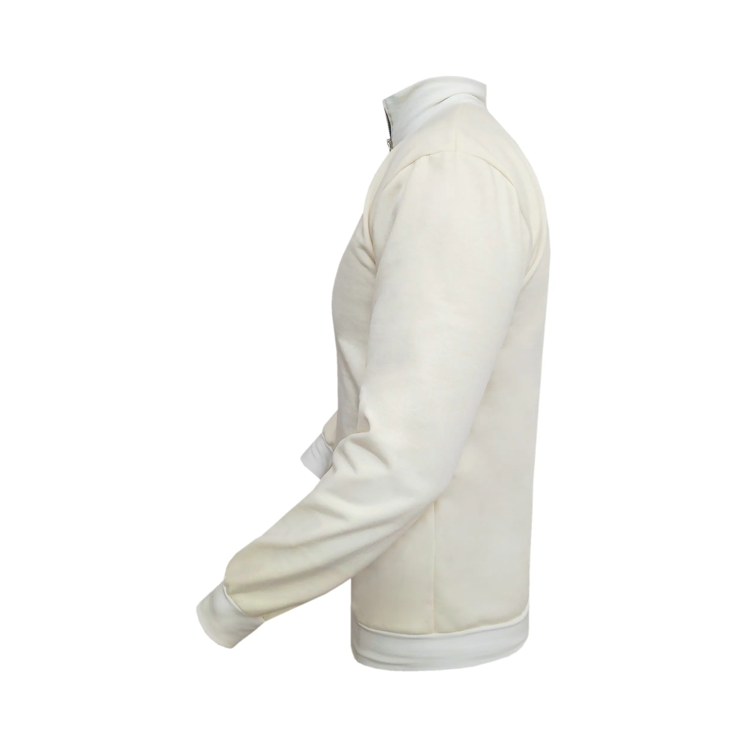 هودی نیم زیپ مردانه دورس اسپان داخل کرک طرح benz مدل d7554 کرم سایز L XL 2XL