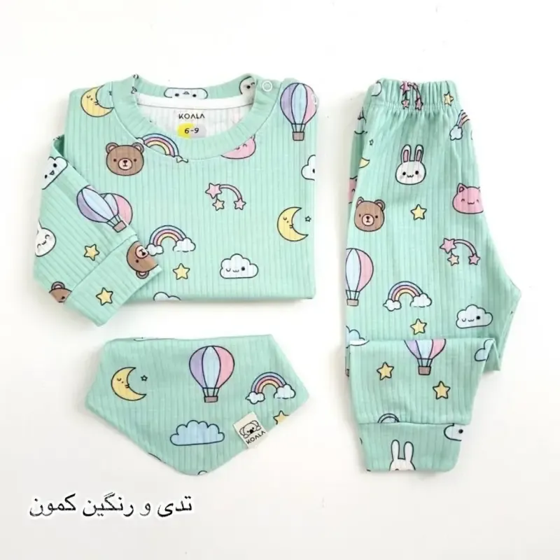 بلوز و شلوار نوزادی کبریتی نخ پنبه کوالا کیدز