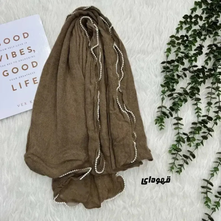 شال ساده نخی وارداتی دورنوار قواره 200 در 69 سانتیمتر