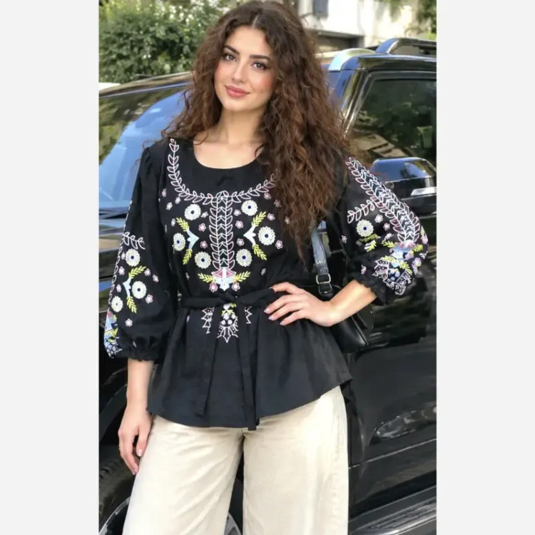 تونیک چاپی رنگی آرامش جنس شانتون درجه یک