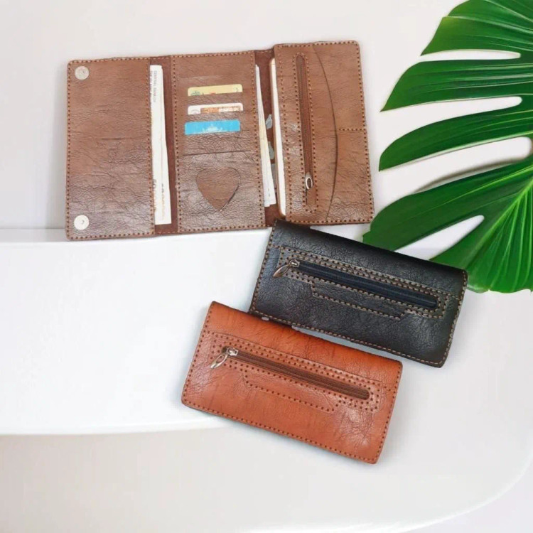 کیف پول و موبایل چرم سه لت مدل عطارد دست دوز چرم خارجی