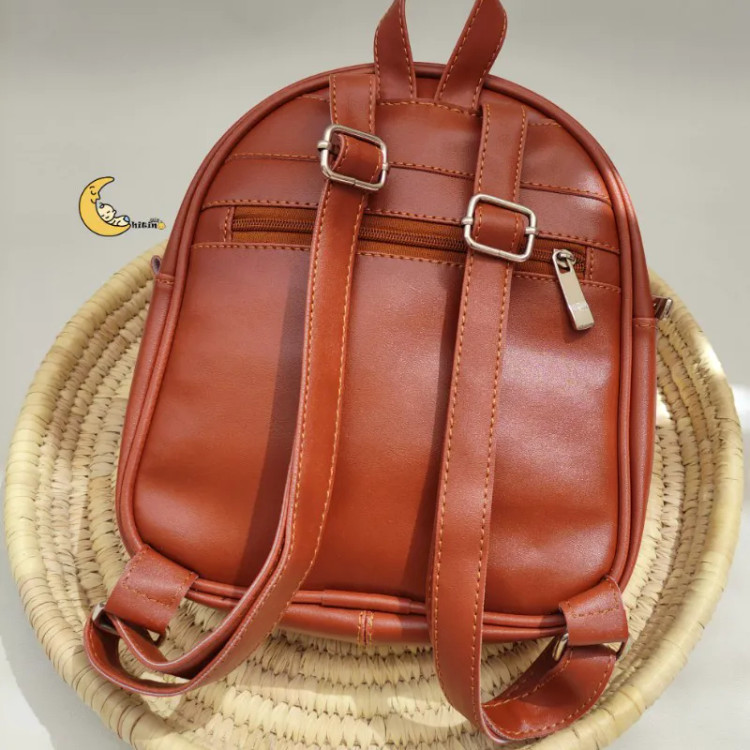کوله پشتی چرم خرسی مهدکودک و پیش دبستانی طرح عسل